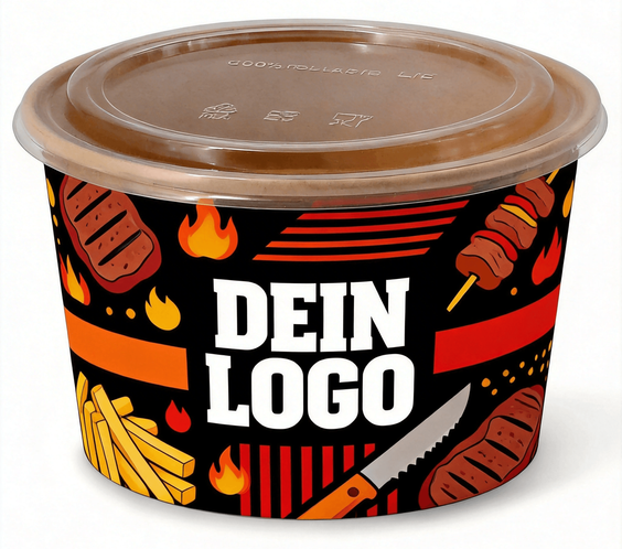 Salatschale 1.000ml 1 - 4 farb. dein Design 100% Druckfläche