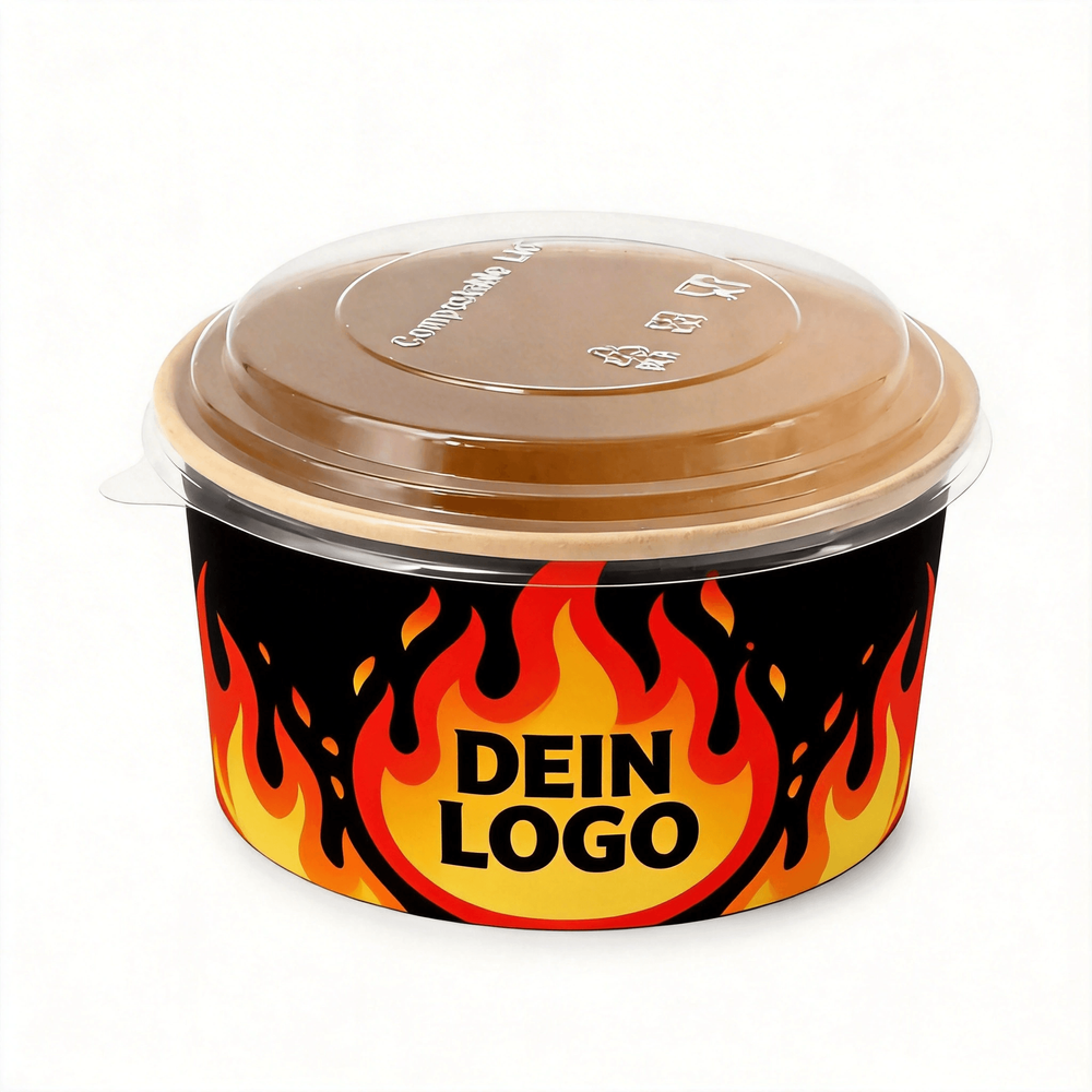 Salatschale 500ml 1 - 4 farb. dein Design 100% Druckfläche