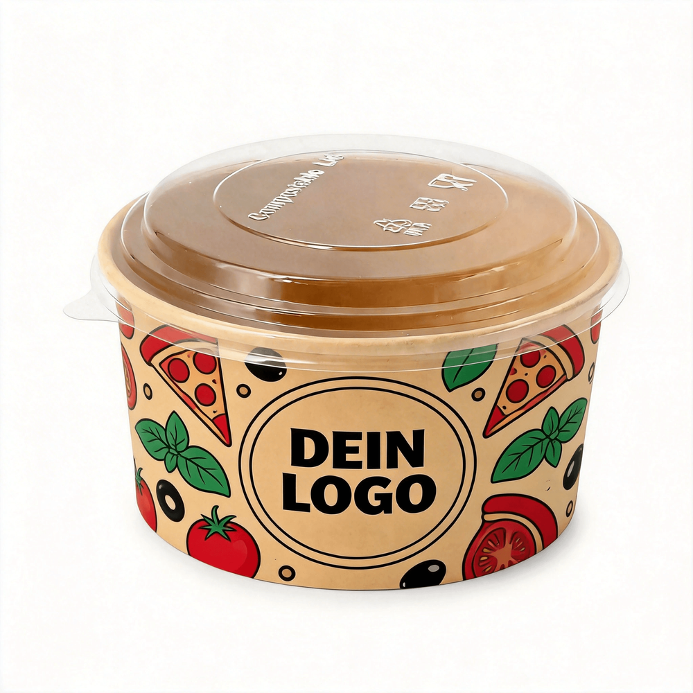 Salatschale 750ml 1 - 4 farb. dein Design 100% Druckfläche