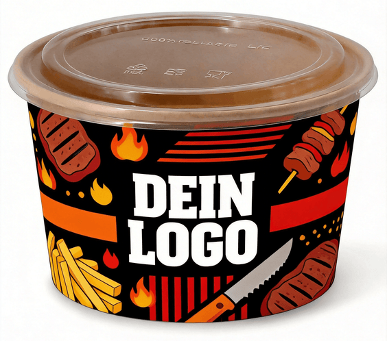 Salatschale 1.000ml 1 - 4 farb. dein Design 100% Druckfläche