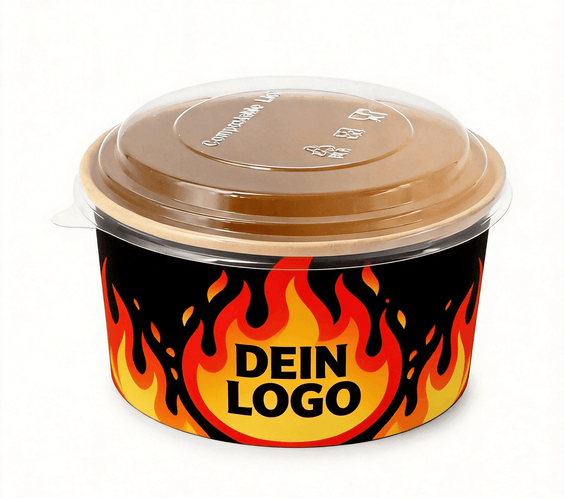 Salatschale 500ml 1 - 4 farb. dein Design 100% Druckfläche