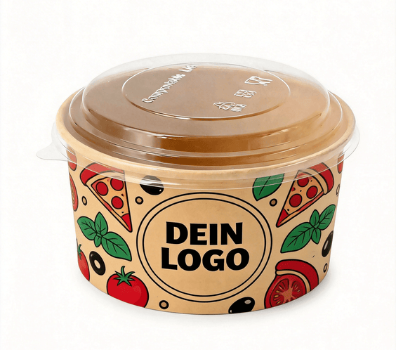 Salatschale 750ml 1 - 4 farb. dein Design 100% Druckfläche