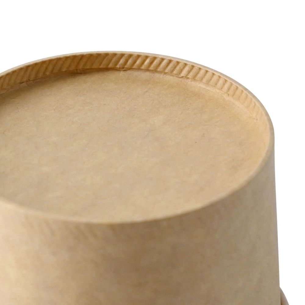 500x Suppenbecher Karton braun rund (beschichtet) versch. Größen