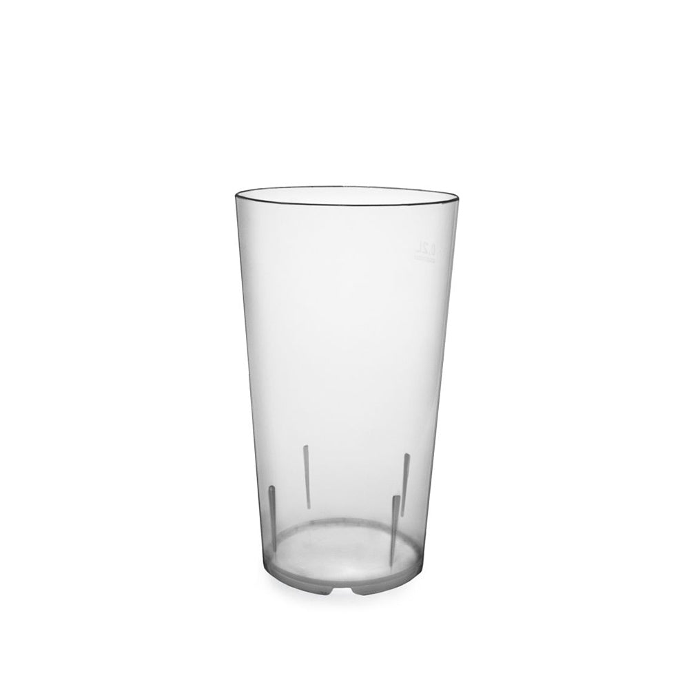 Trinkbecher (PP) 200ml/ 0,2 l Mehrweg Kunststoff transparent/ leicht milchig