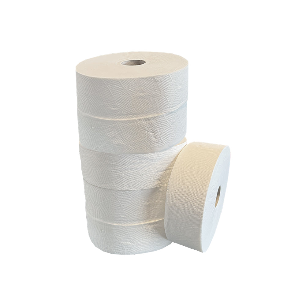 6x Jumborolle Toilettenpapier Rollen 2-lag. 360m weiß