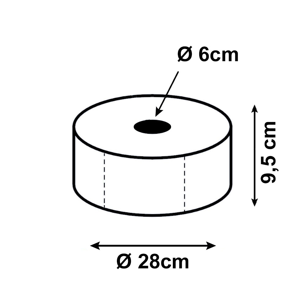 6x Jumborolle Toilettenpapier Rollen 2-lag. 360m weiß