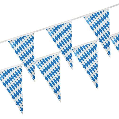 Wimpelkette Folie "Bayrische Raute" 4 Meter wetterfest