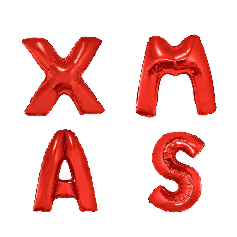 Folienballon XMAS Schriftzug 40cm rot metallic