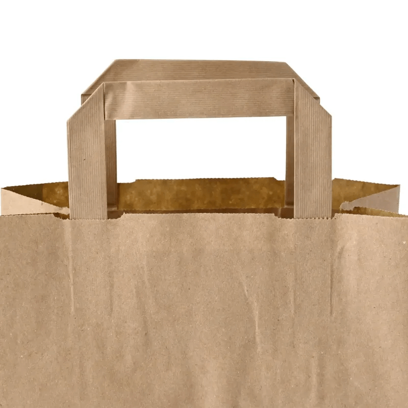 250x Papiertragetaschen 18x8x22cm Kraftpapier braun 70g/m XS