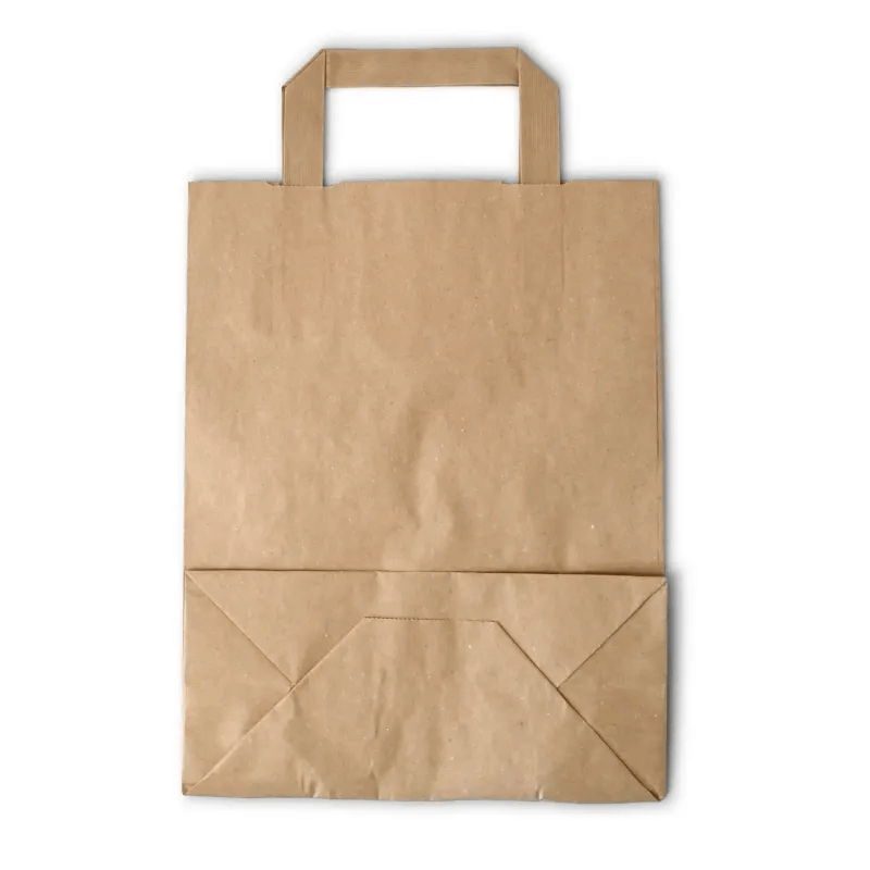 250x Papiertragetaschen 18x8x22cm Kraftpapier braun 70g/m XS