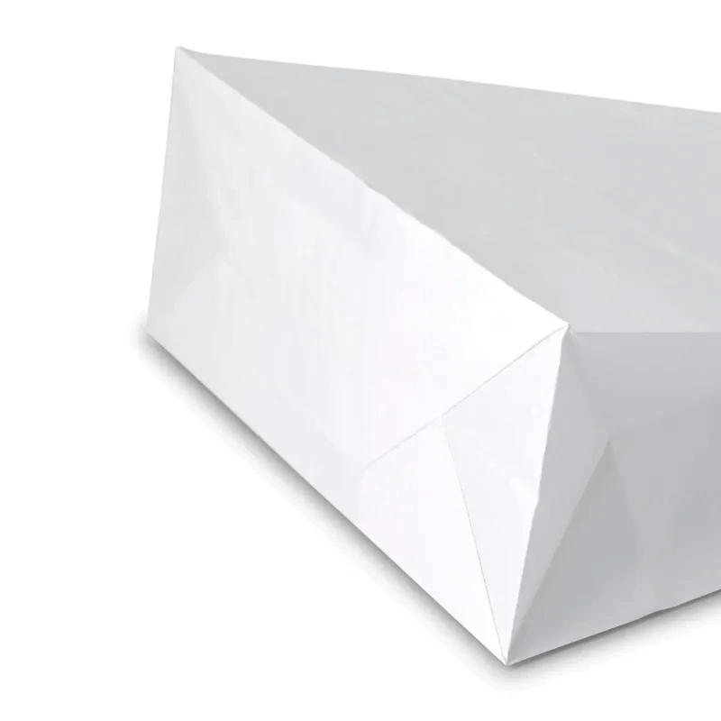 250x Papiertragetaschen 18x8x22cm Kraftpapier weiß 70g/m XS