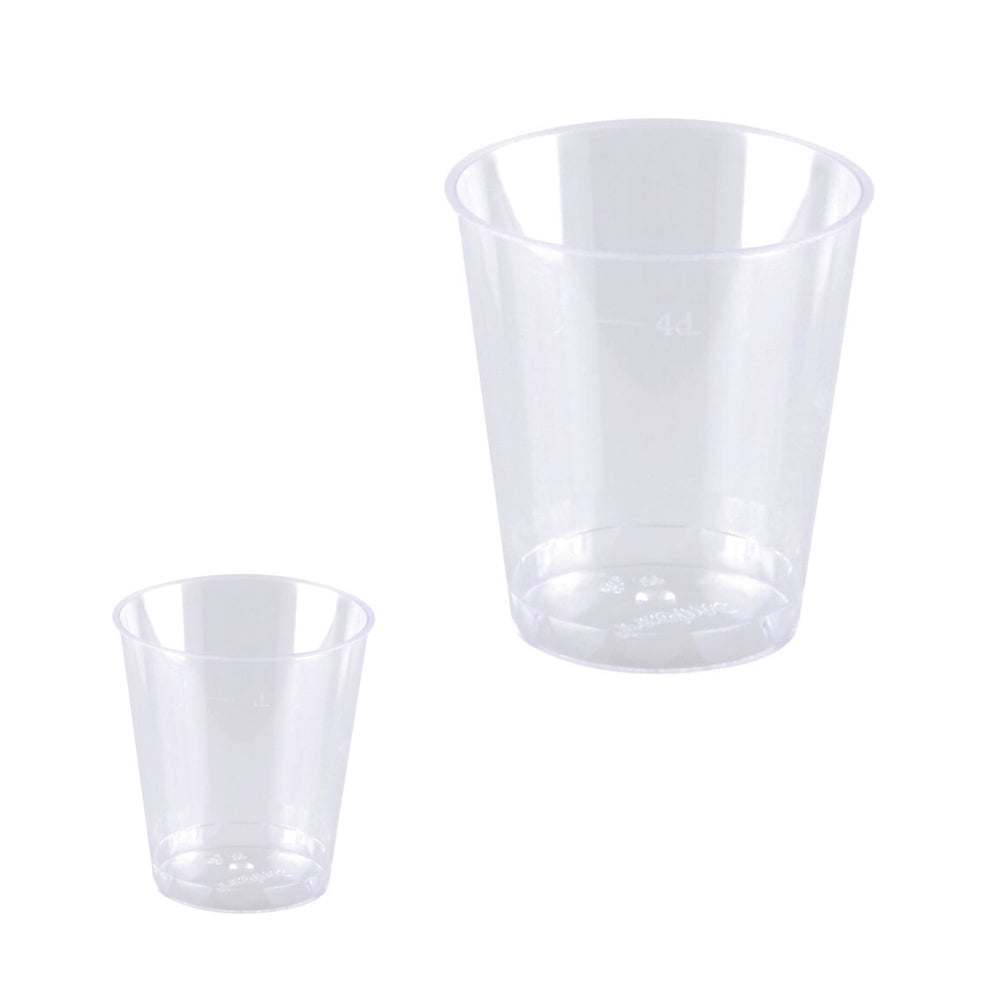 960/1.200x Schnapsglas aus PS klar versch. Größen 2-4cl