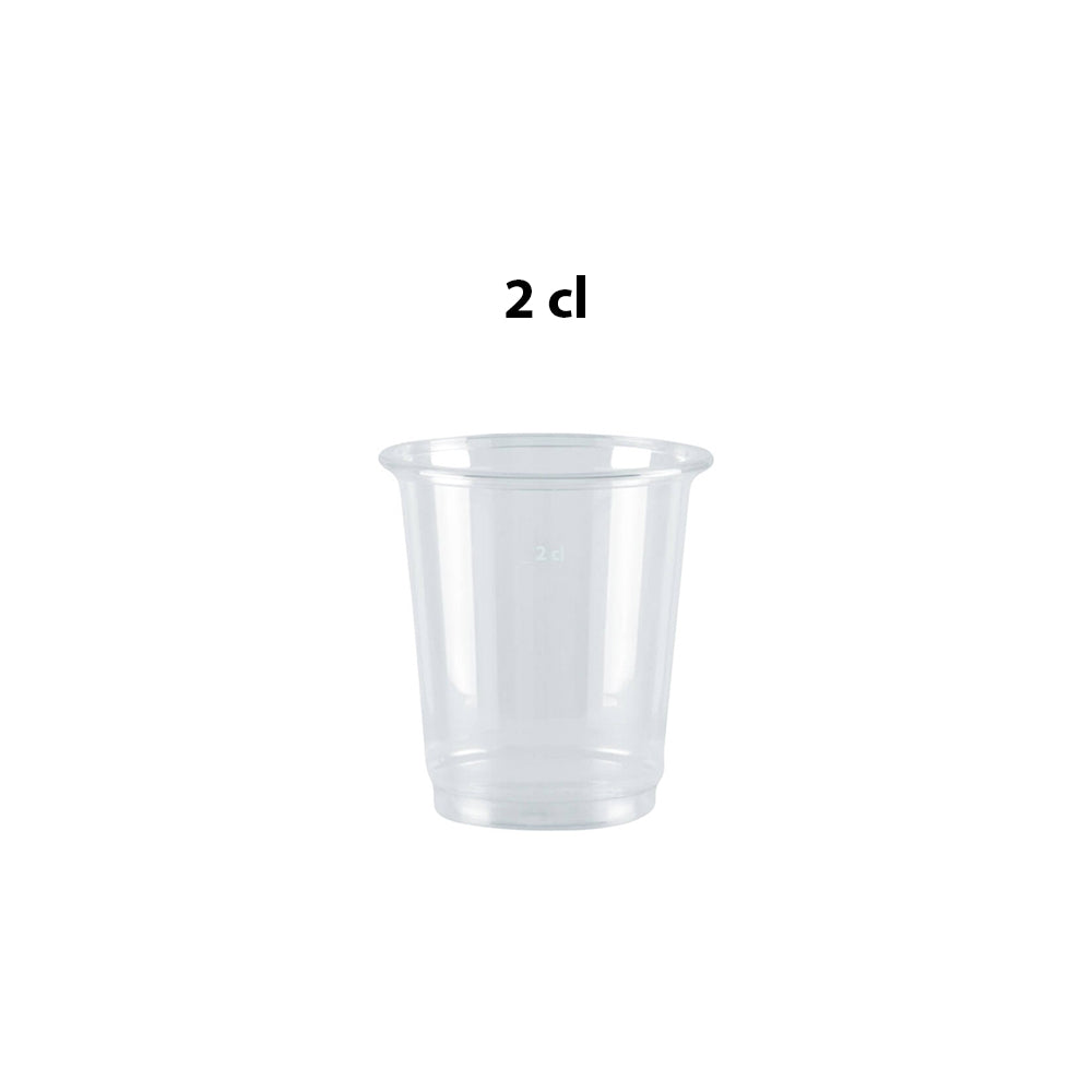 Schnapsglas aus PET glasklar versch. Größen 2-4cl